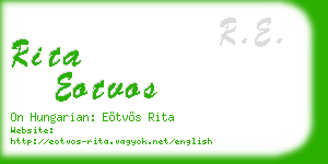 rita eotvos business card